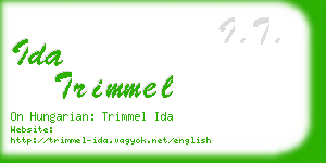 ida trimmel business card